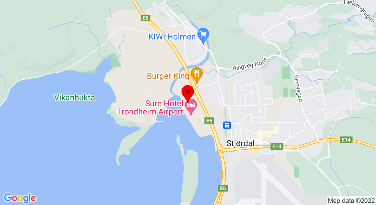 Google Map of Wessels veg 87,7500+STJØRDAL