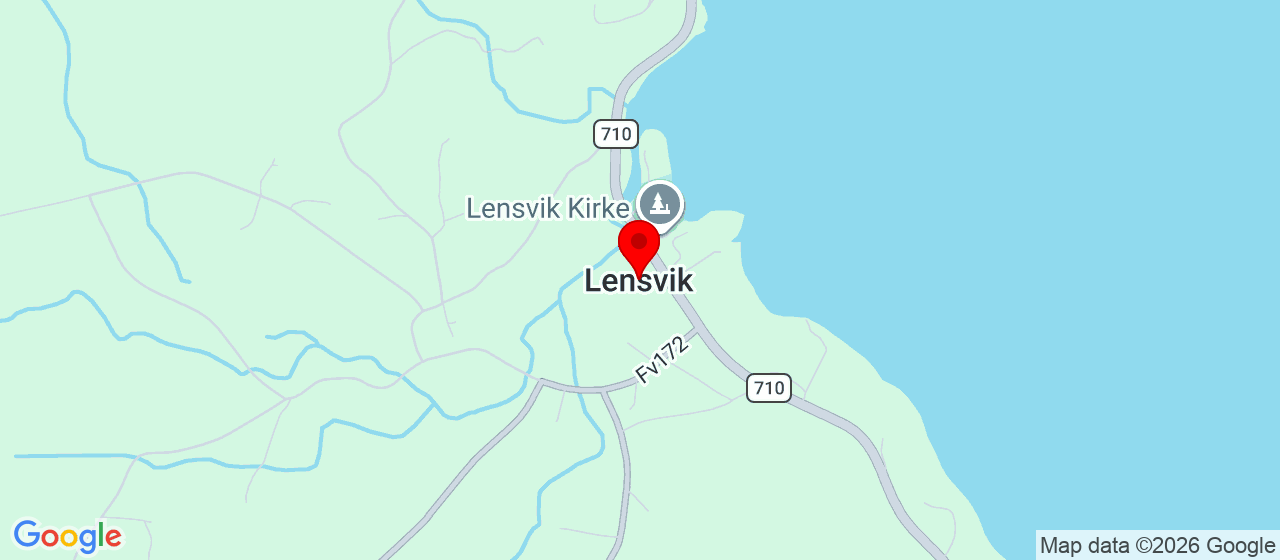 Kart over Øyangen Lensvik