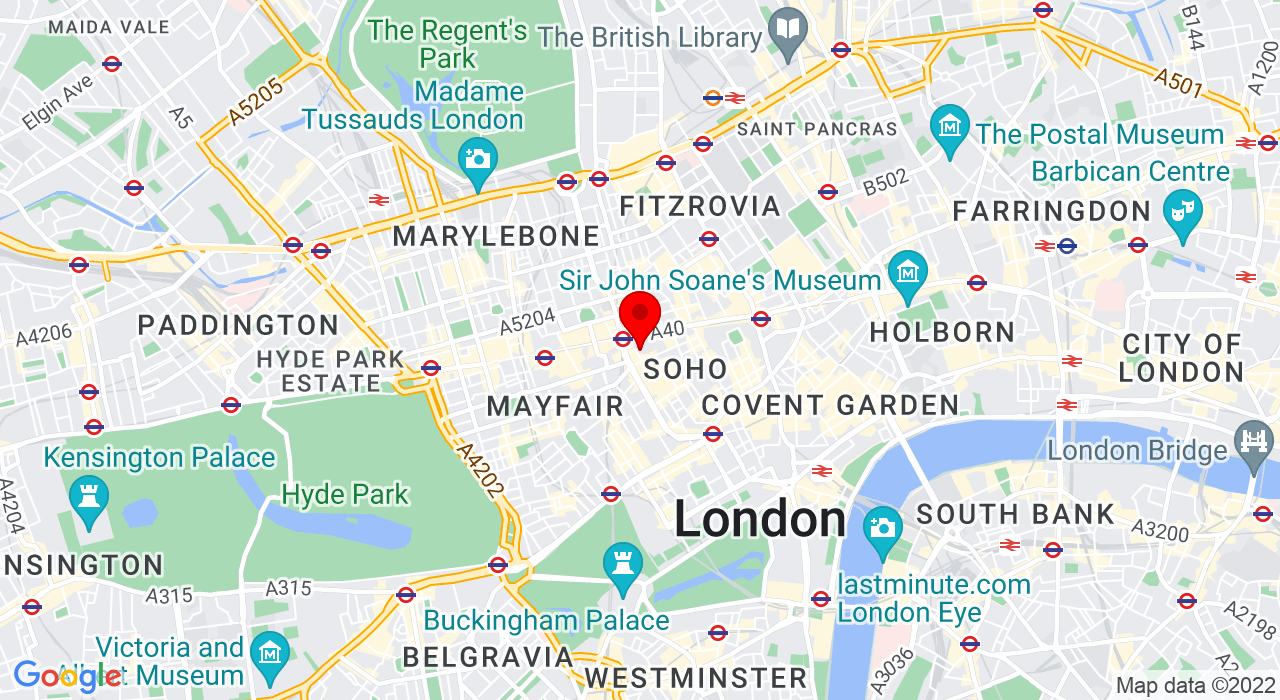 Google Map of London Palladium,W1F 7TF+London