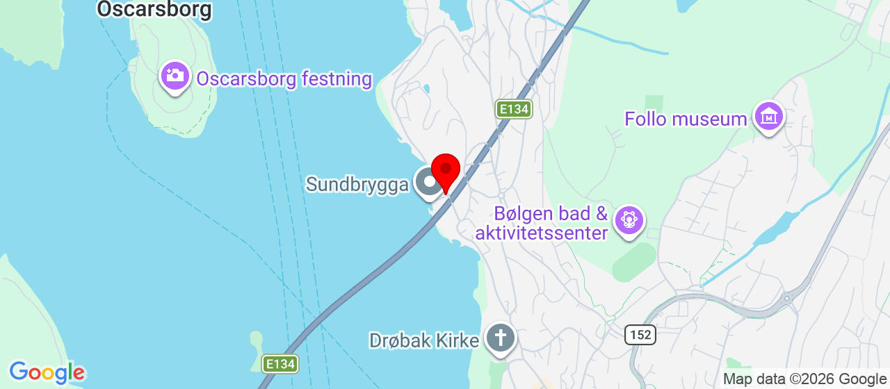 Kart over Husvikveien 4 Drøbak