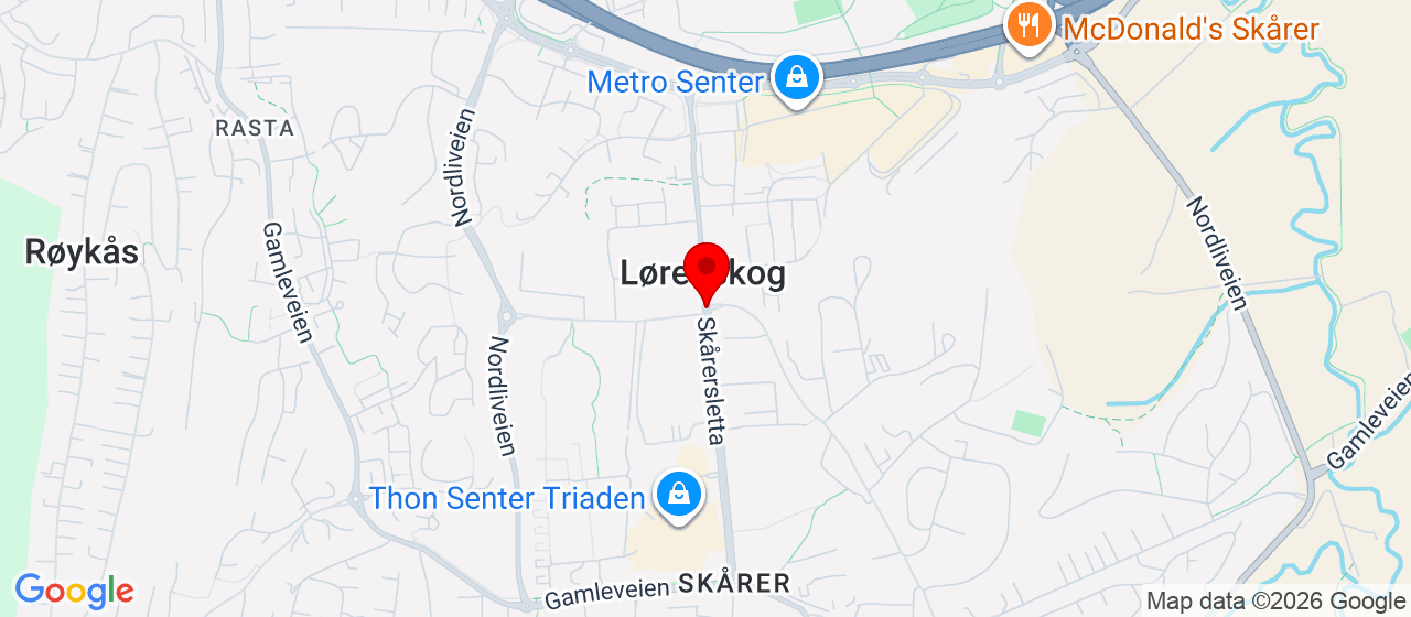 Kart over Lørenskog 