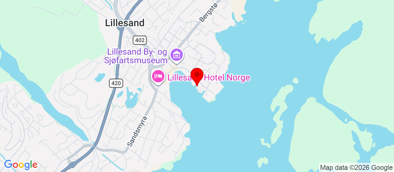 Kart over Verven, Kokkenes 12 Lillesand