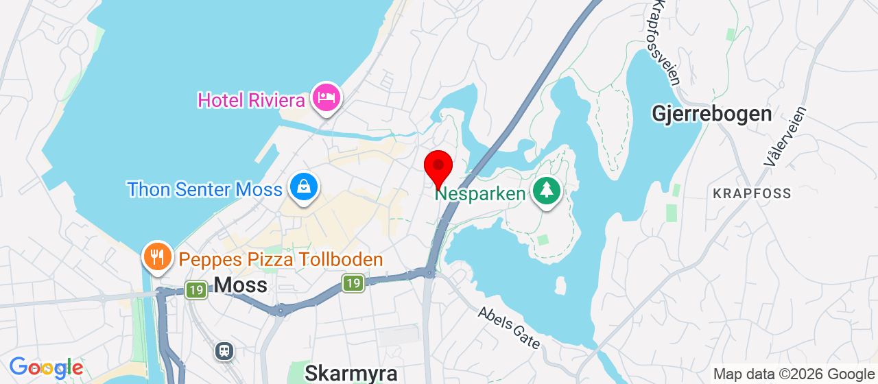 Kart over Nedre Bjerget 24 MOSS