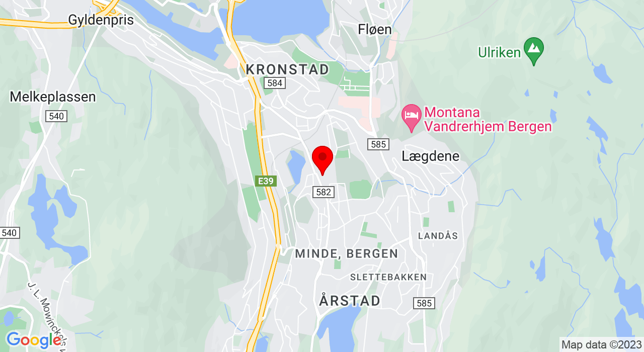 Google Map of Inndalsveien 28,5063+Bergen