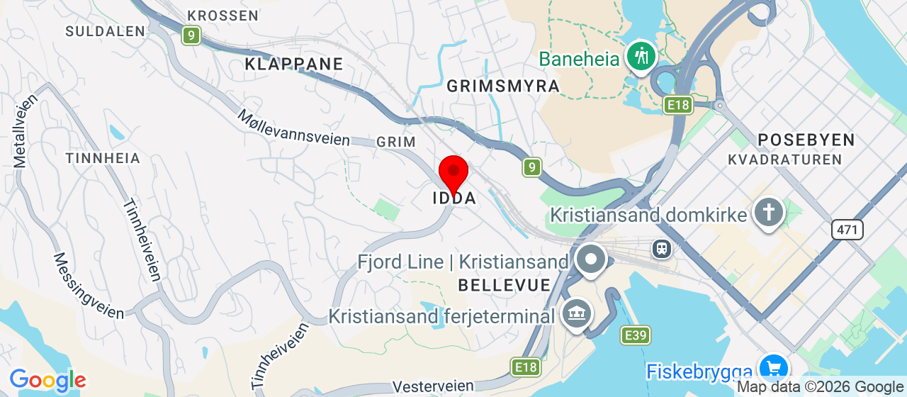 Kart over Idda 