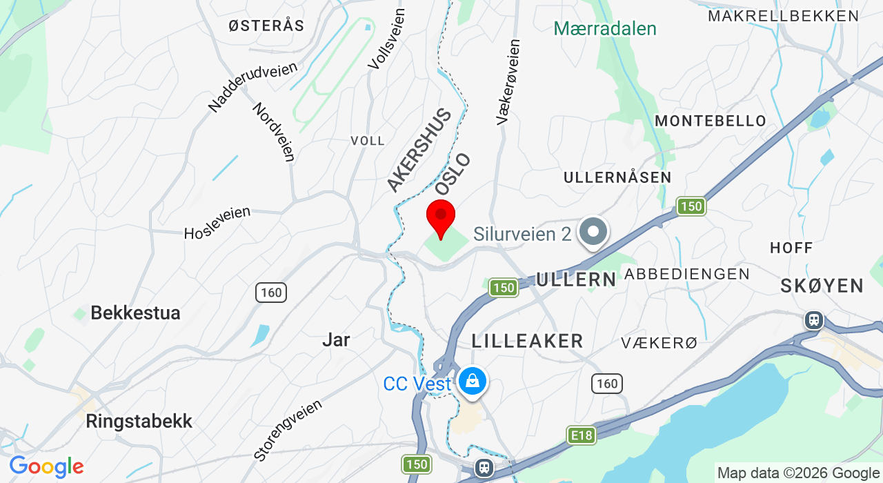 Google Map of https://www.google.com/maps/place/Ullern Flerbrukshall, Lysehagan 44