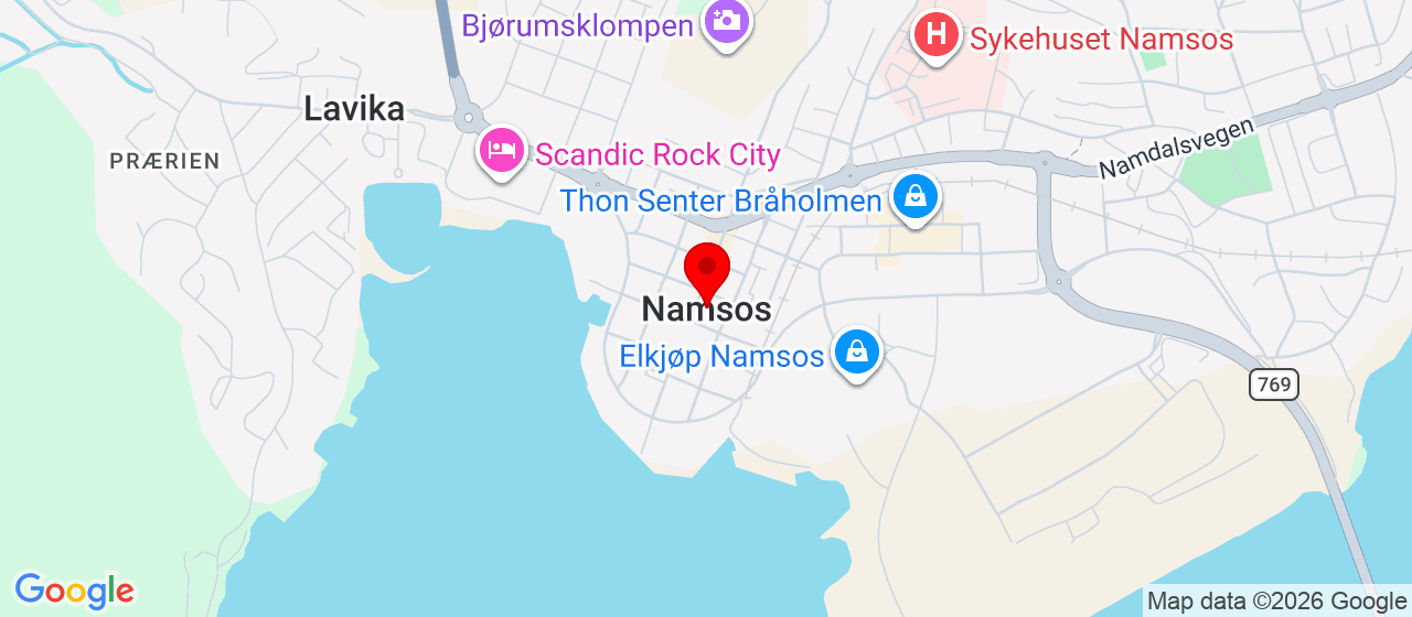 Kart over Namsos 