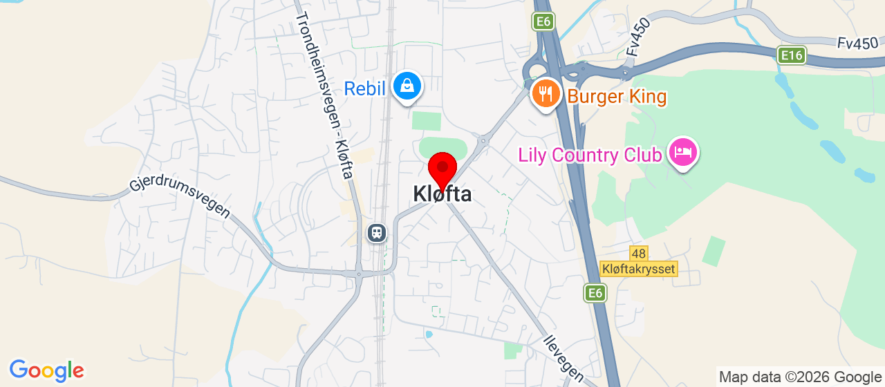 Kart over Kløfta 