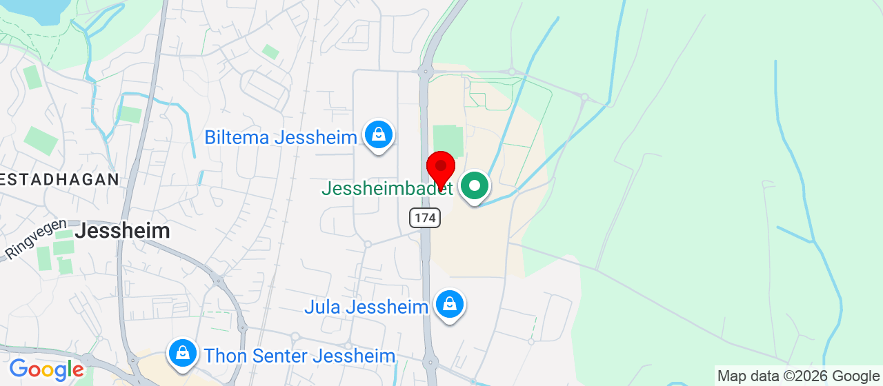 Kart over Is- og flerbrukshallen på Gystadmyra JESSHEIM
