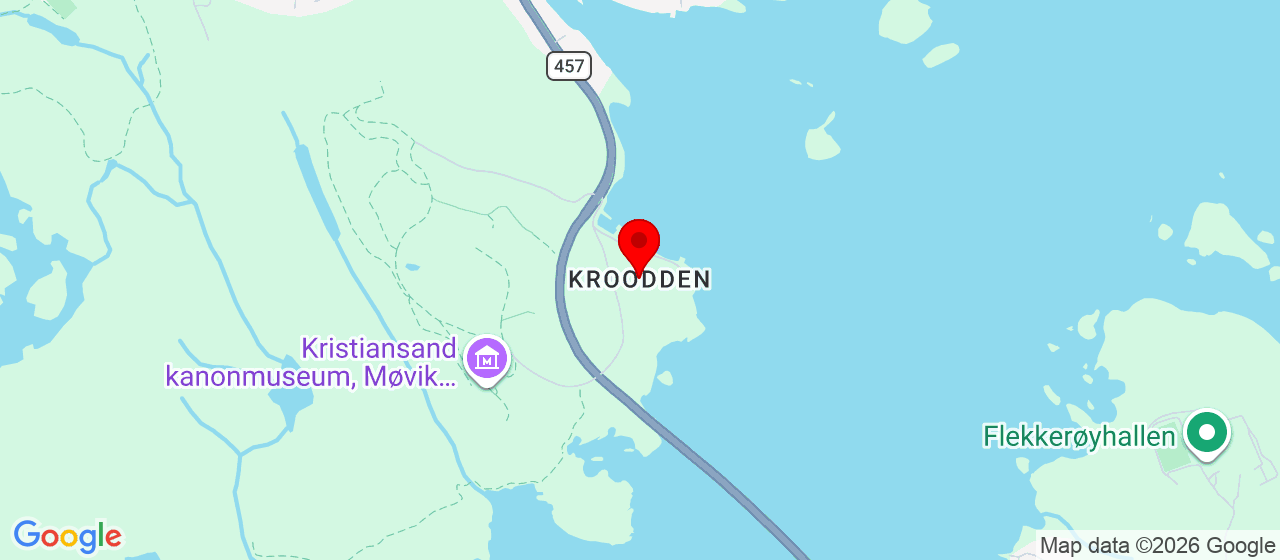 Kart over Kroodden KRISTIANSAND S