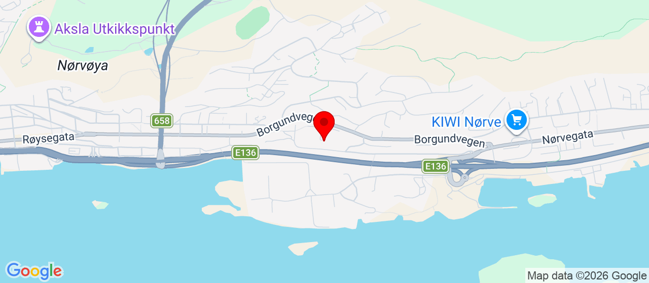Kart over Borgundvegen 126 Ålesund