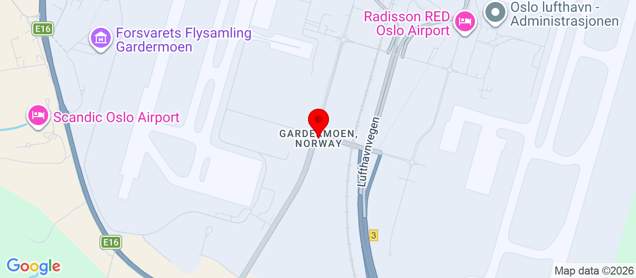 Kart over Gardemoen 