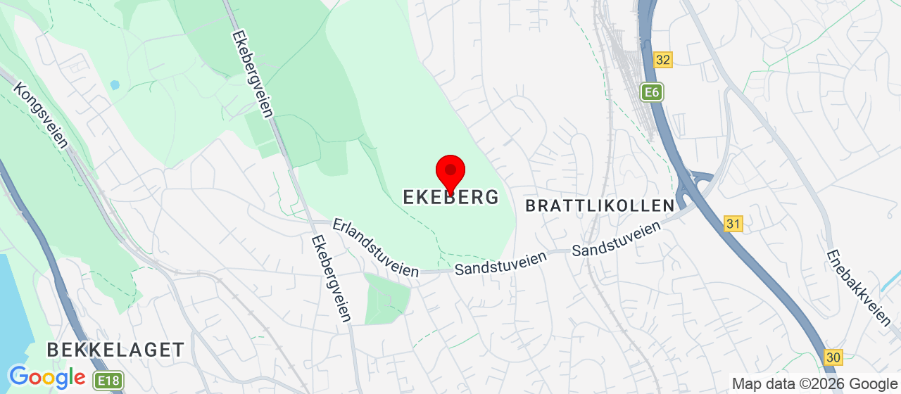 Kart over Ekeberg 