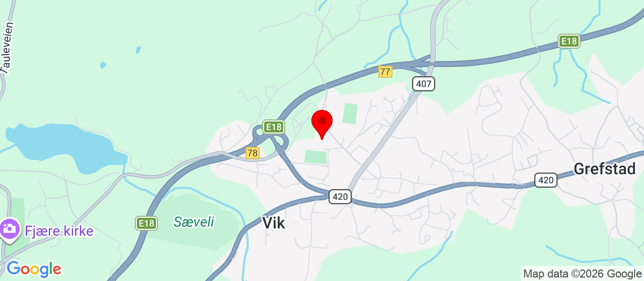 Kart over Bringsværveien 11 GRIMSTAD