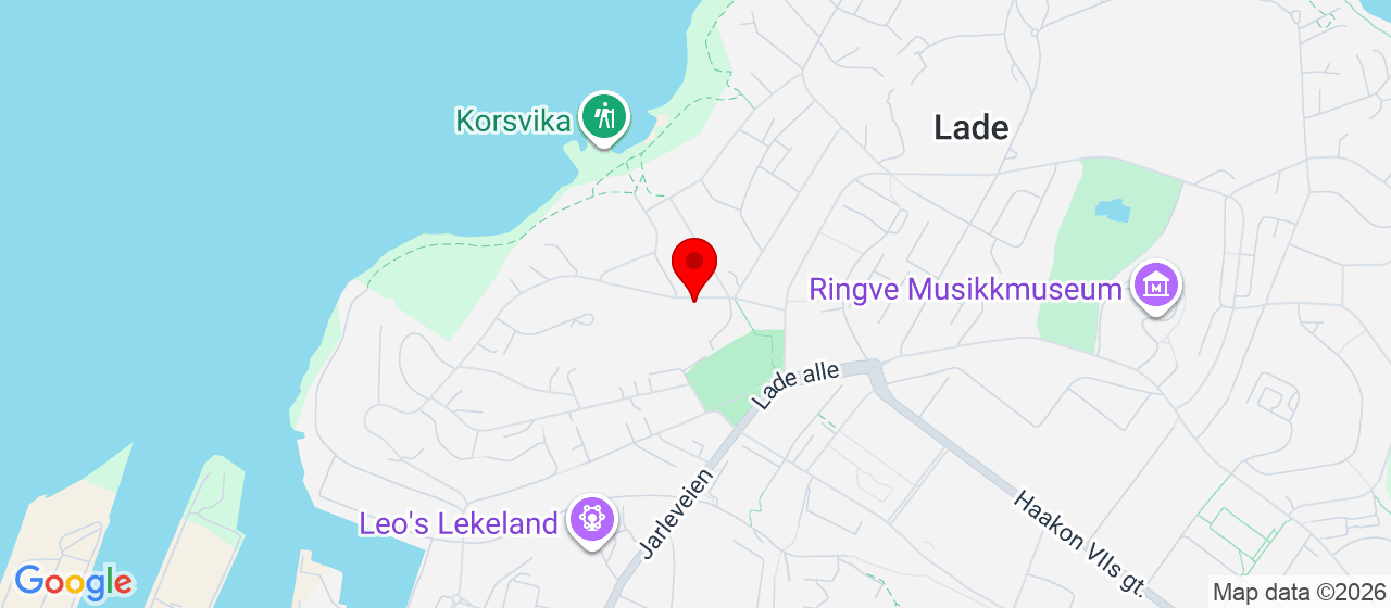 Kart over Ladehallen Trondheim