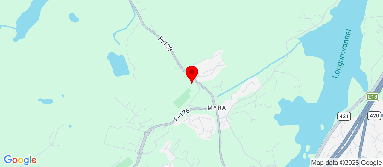Kart over Myraveien 135 ARENDAL