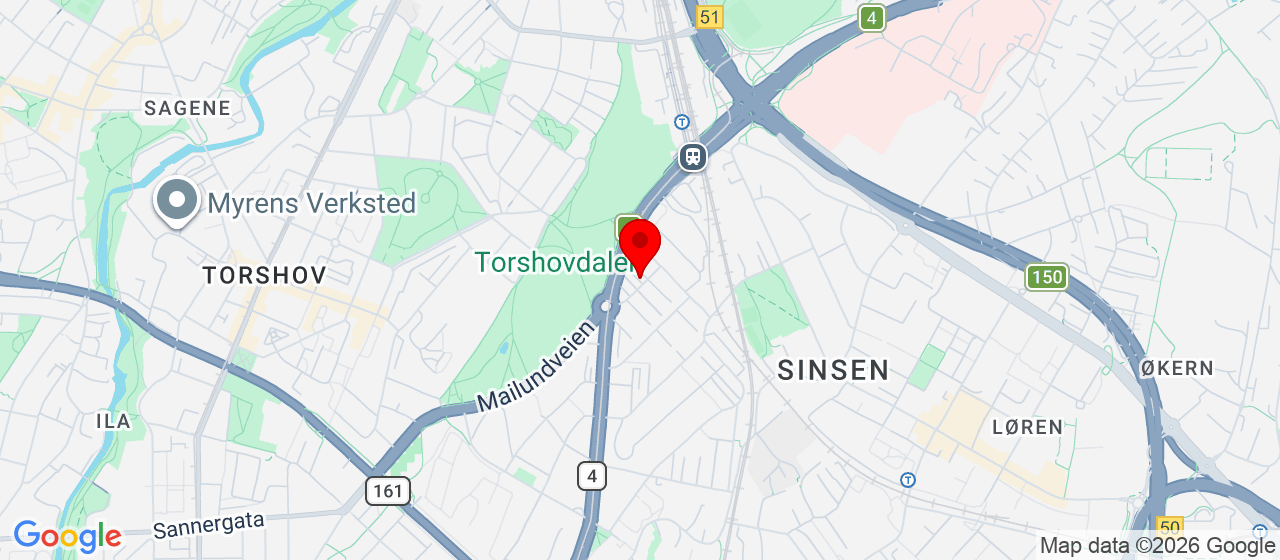 Kart over trondheimsveien 185 Oslo