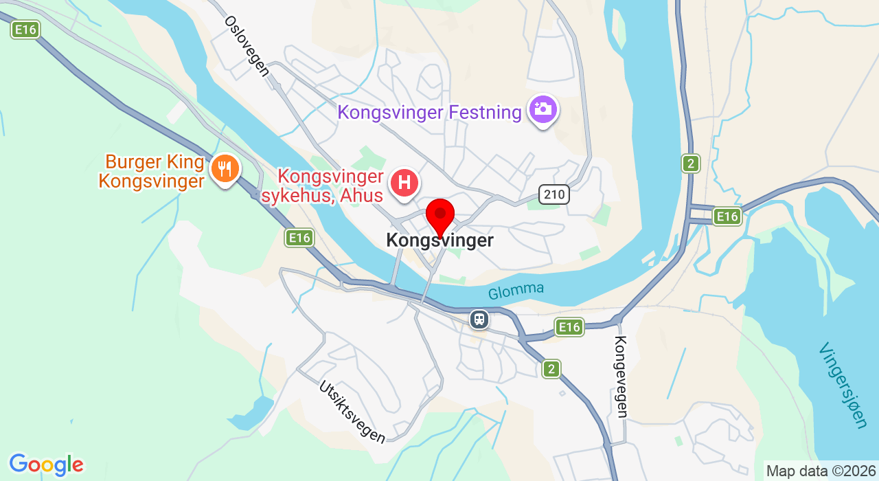 Google Map of https://www.google.com/maps/place/Kongsvinger 
