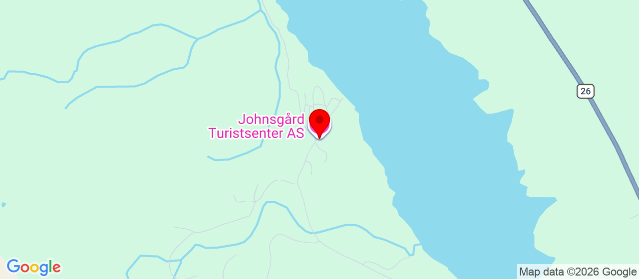 Kart over Johnsgård turistsenter 