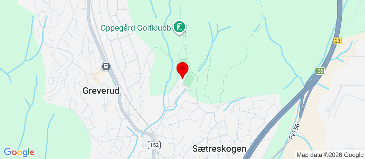 Kart over Østre Greverud Idrettshall, Kongeveien 291 OPPEGÅRD