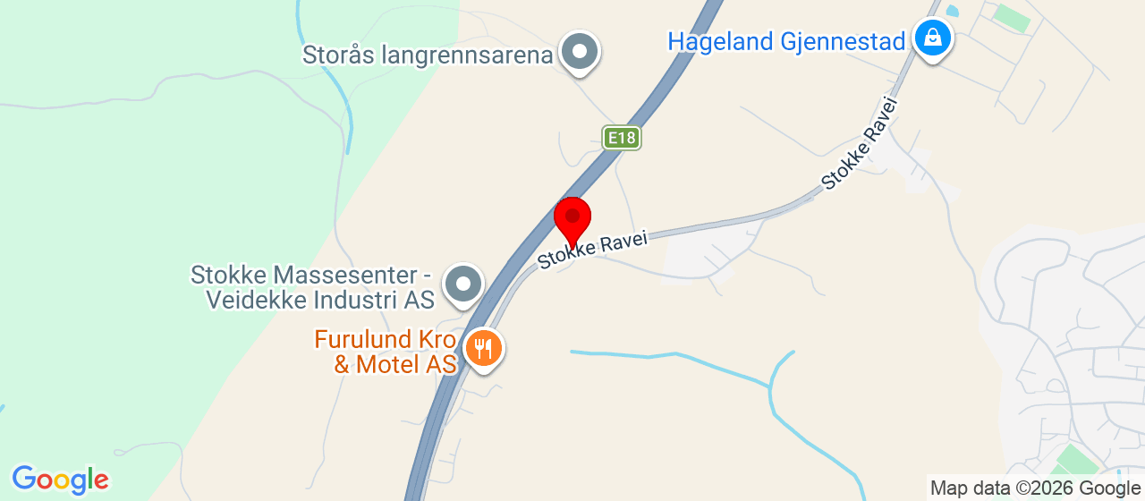 Kart over Stokke Ravei 227 , Storås skianlegg STOKKE
