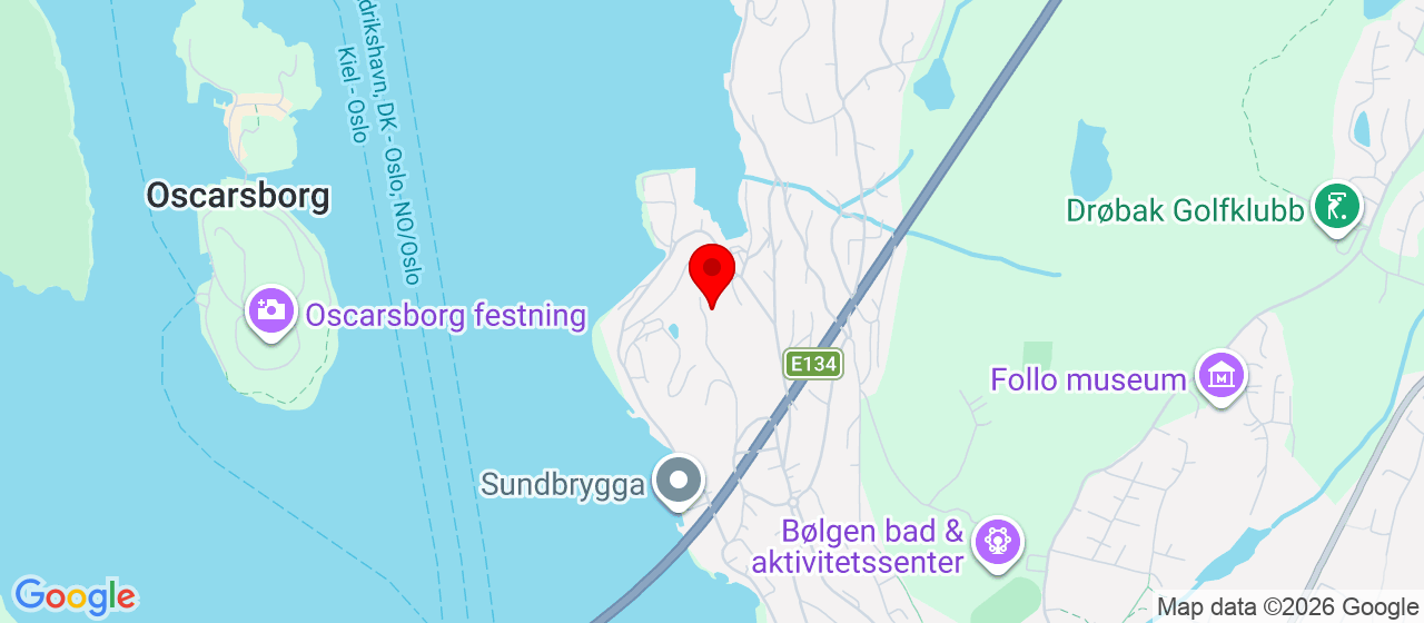 Kart over Militærstranda Drøbak