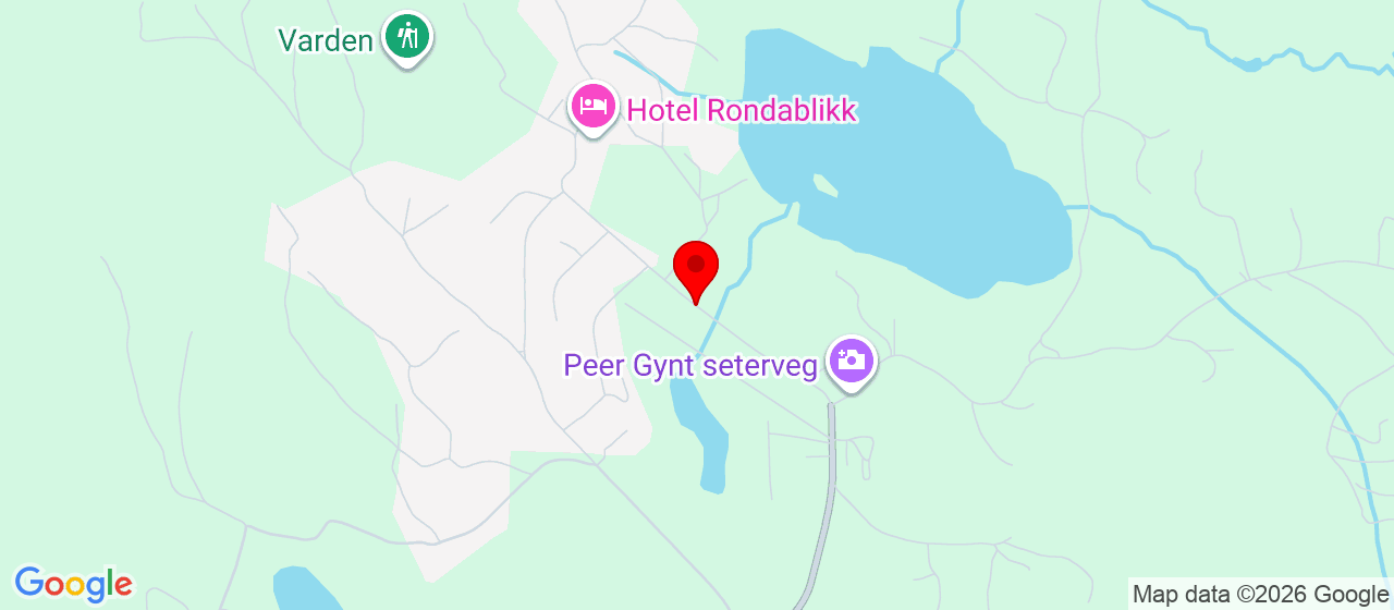 Kart over Rondablikkvegen/Tjønnsetervegen Kvam