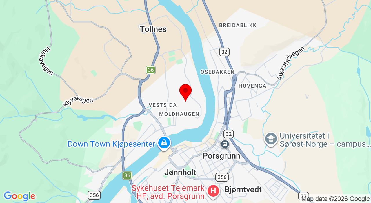 Google Map of https://www.google.com/maps/place/Grønstensgate 1,3919+Porsgrunn