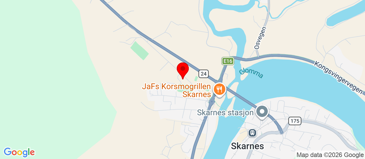 Kart over Glommasvingen skole Skarnes