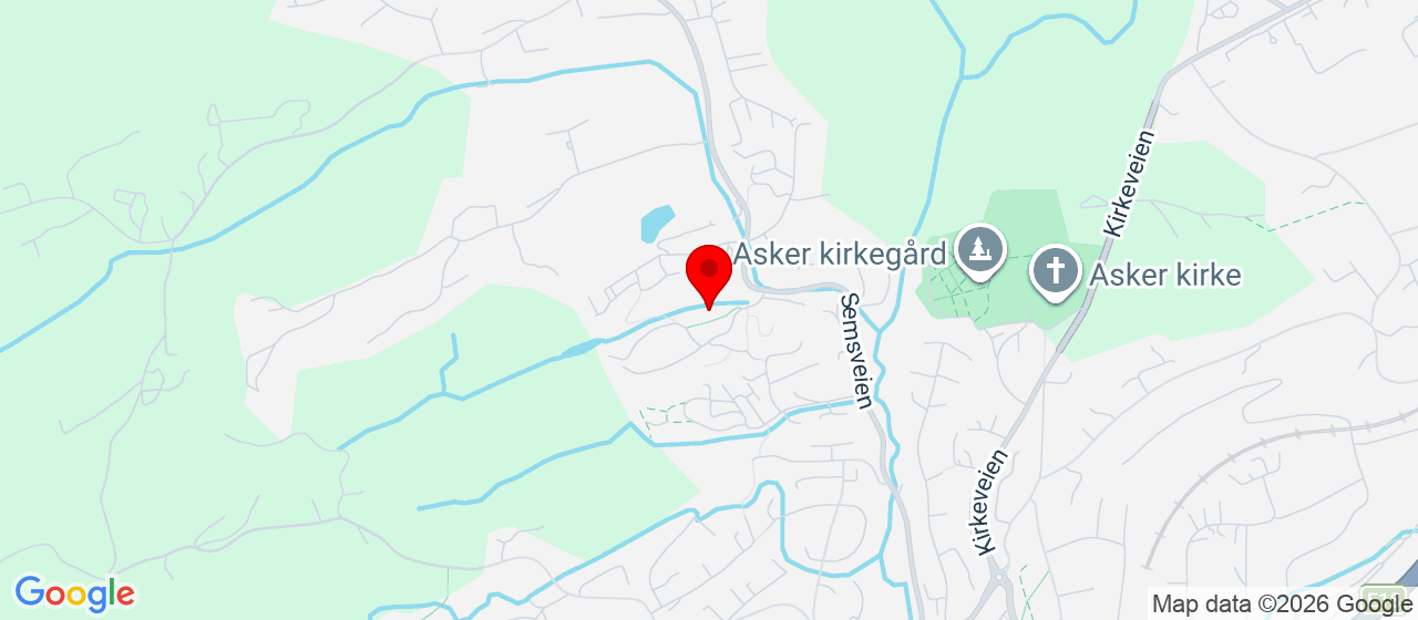 Kart over Nedre Frydendal 1 Asker