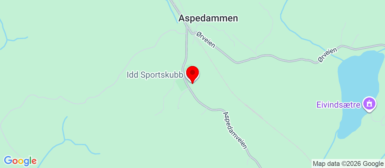 Kart over Aspedamveien 20 Halden