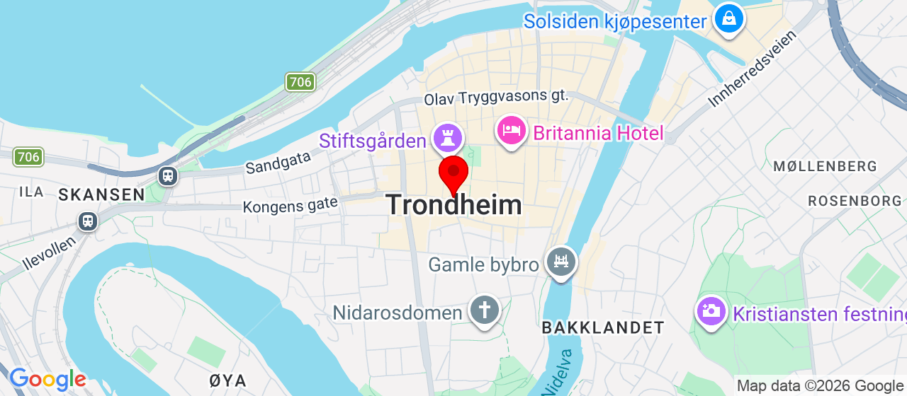 Kart over Trondheim Trondheim
