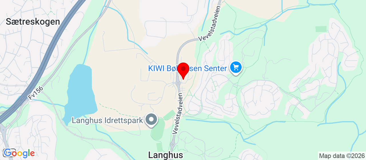 Kart over Haugjordet ungdomsskole LANGHUS