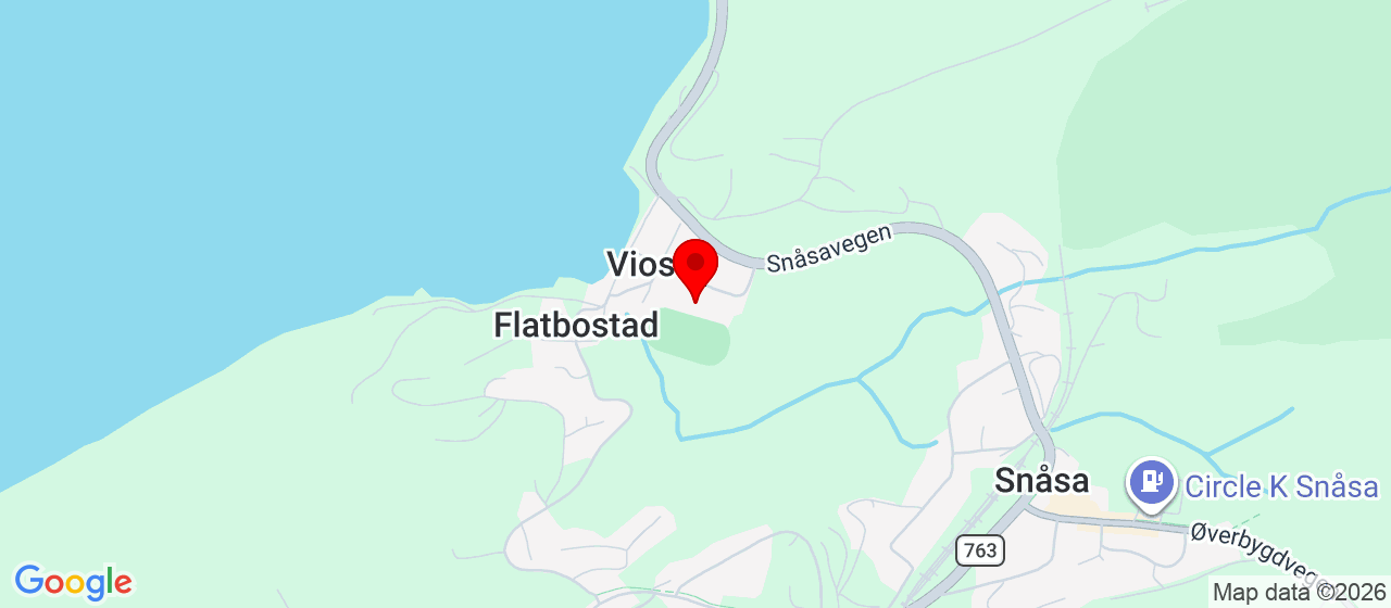 Kart over Bygata 9 Snåsa