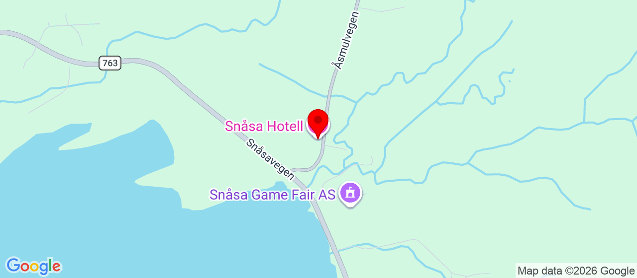 Kart over Snåsa Hotell SNÅSA