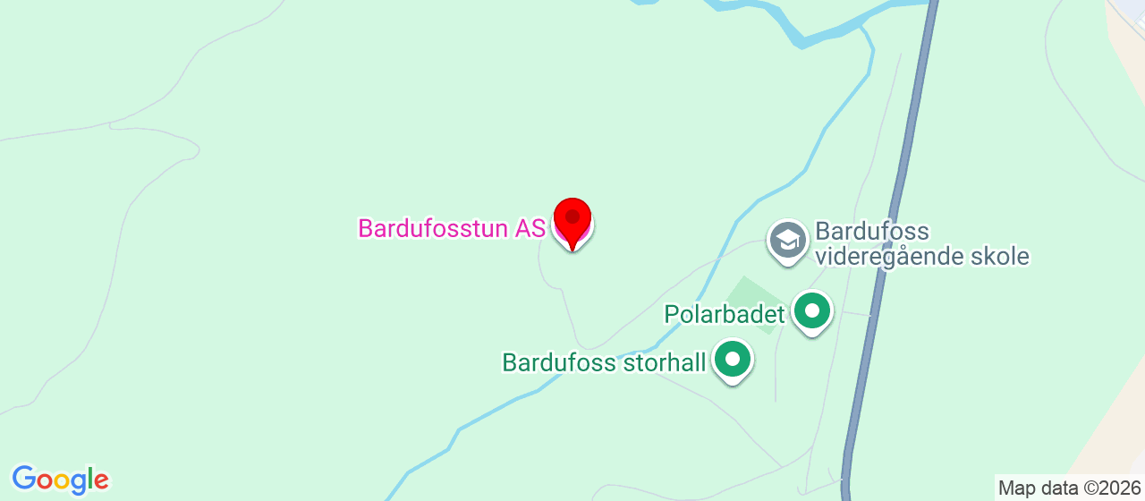 Kart over Ole Reistads veg 116 BARDUFOSS