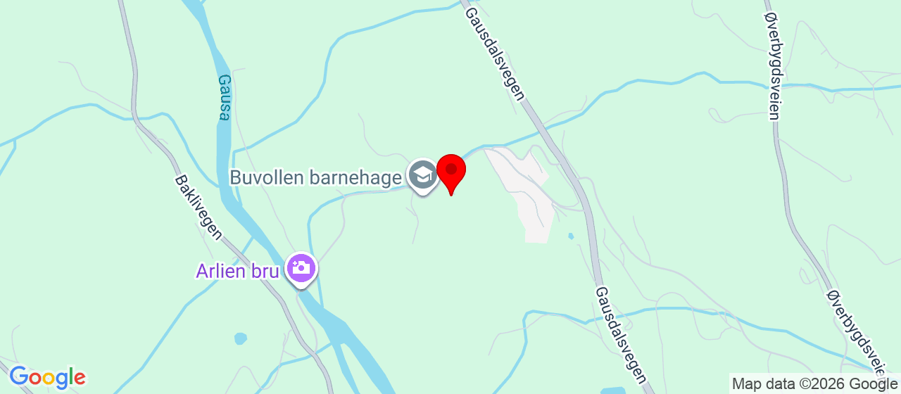 Kart over Buvollvegen 50 Fåberg