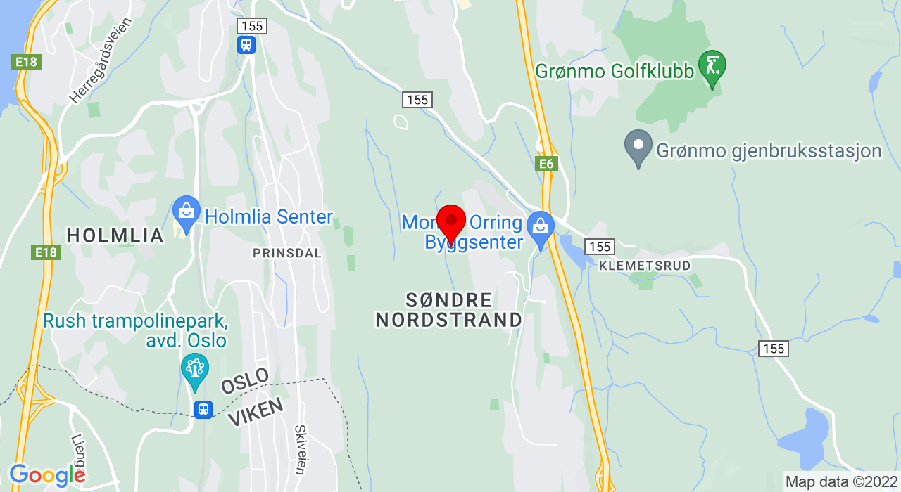 Google Map of Bjørndalsjordet 124,1272+OSLO