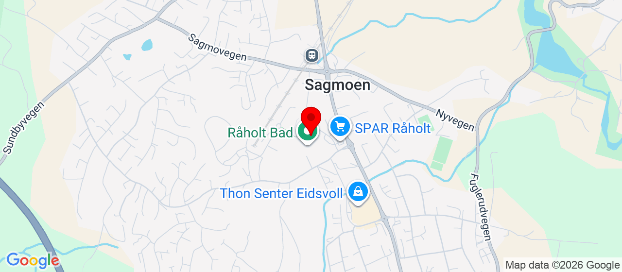 Kart over Tærudvegen 1 (Råholthallen) RÅHOLT