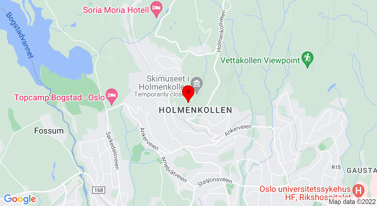 Google Map of Holmenkollen,+Oslo