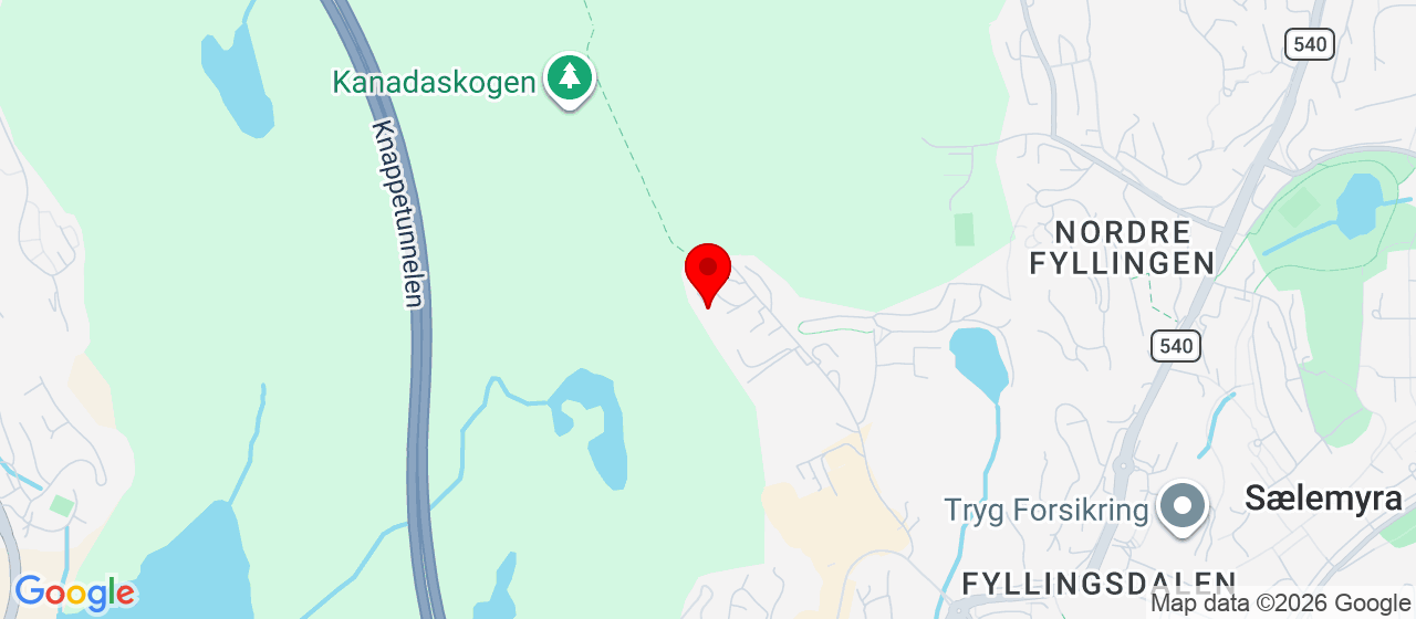 Kart over Spelhaugen 22 Fyllingsdalen