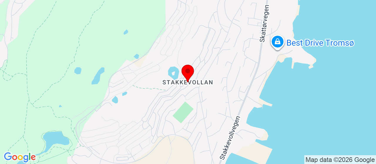 Kart over Stakkevollan kunstgress 