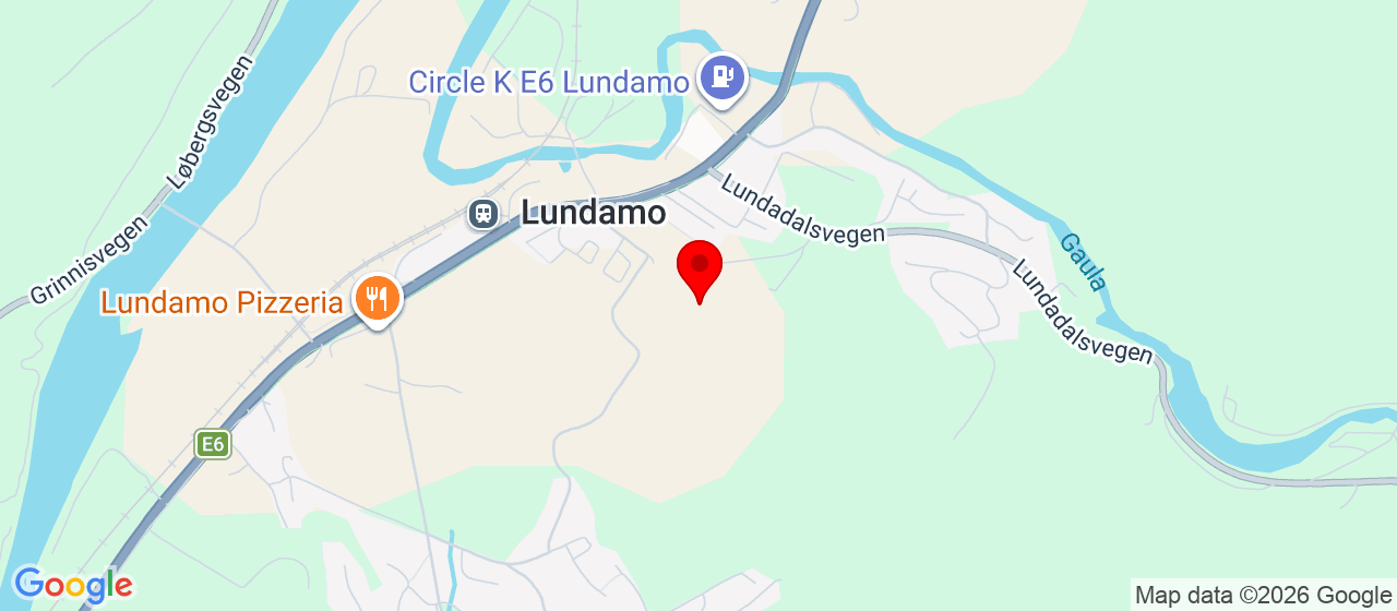 Kart over Lundamo Stadion LUNDAMO
