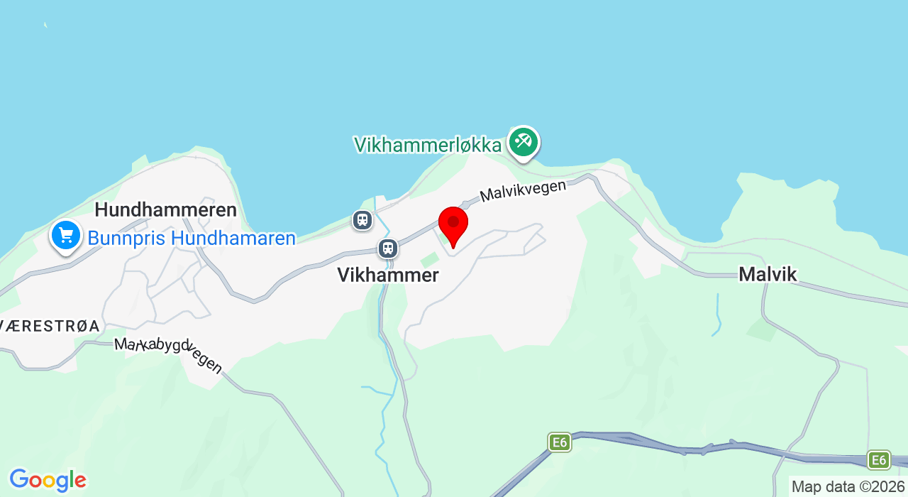 Google Map of https://www.google.com/maps/place/Vikhammeråsvegen 2a,7560+Vikhammer