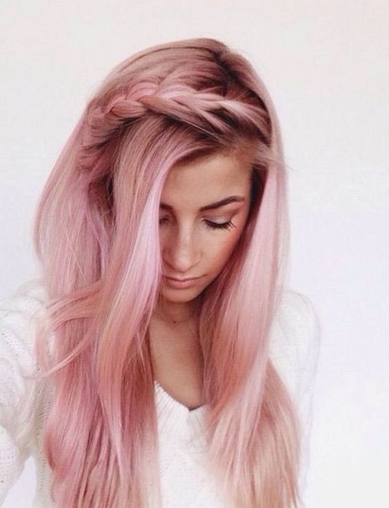 Rose Gold Haarfarbe Ideen