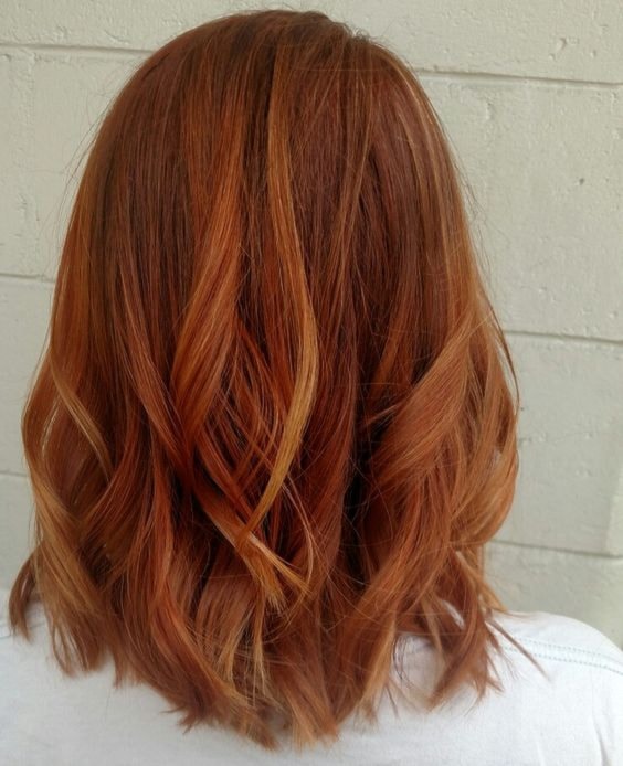 Copper hair. @aredkenstylist on Instagram. Follow me there for more colors. #charlestonhair #bob #lob #wavyhair