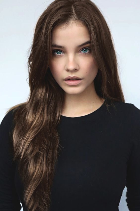 Long brown hair. Barbara Palvin.