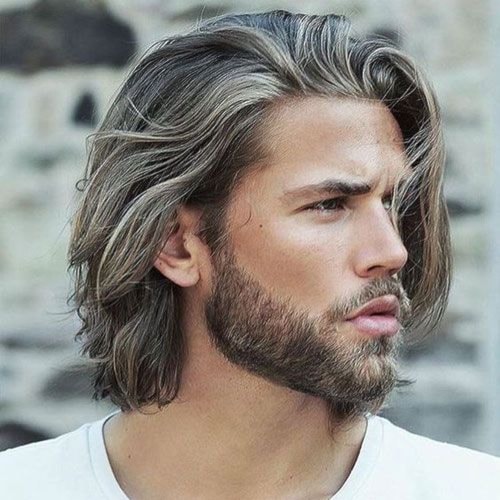 Long Hairstyles For Men - Flowing Hair with Beard